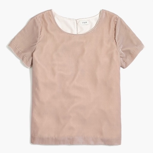 J. CREW Champagne Velvet Tee - Picture 4 of 7
